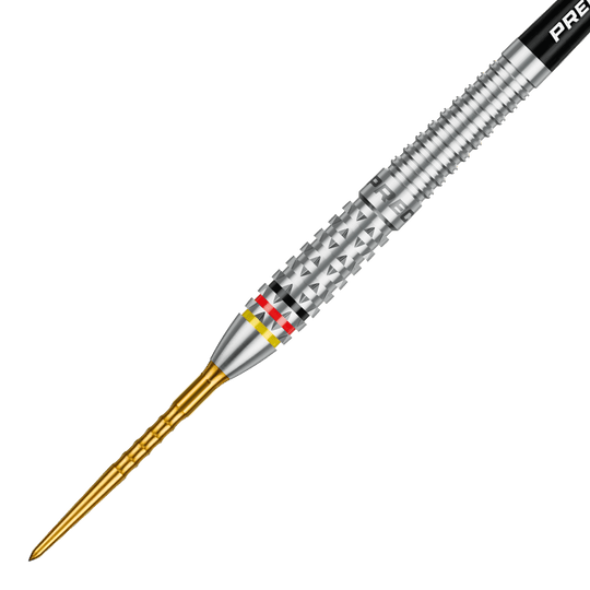 Fléchettes en acier Precise 180 Ricardo Pietreczko GEN1 Precise 180 Ricardo Pietreczko GEN1 Steeldarts sind auf dem Bild zu sehen. Die Darts bieten ein präzises Wurferlebnis.