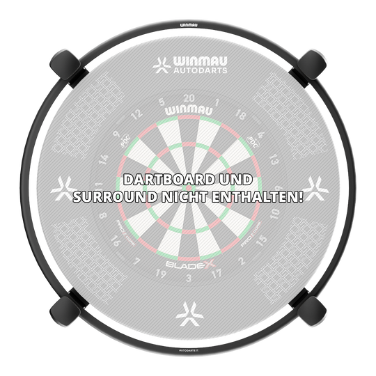 Système de notation automatique Winmau Autodarts X Hier sieht man das Winmau Autodarts X Autoscoring-System. Das innovative System speichert und analysiert Dartscores automatisch.