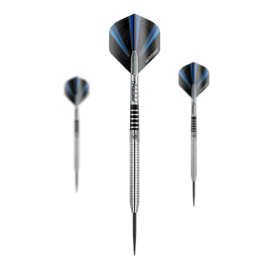 Winmau Sabotage Steeldarts Das Bild zeigt die Winmau Sabotage Steeldarts. Es handelt sich um professionelle Darts für den Steeldart-Sport.