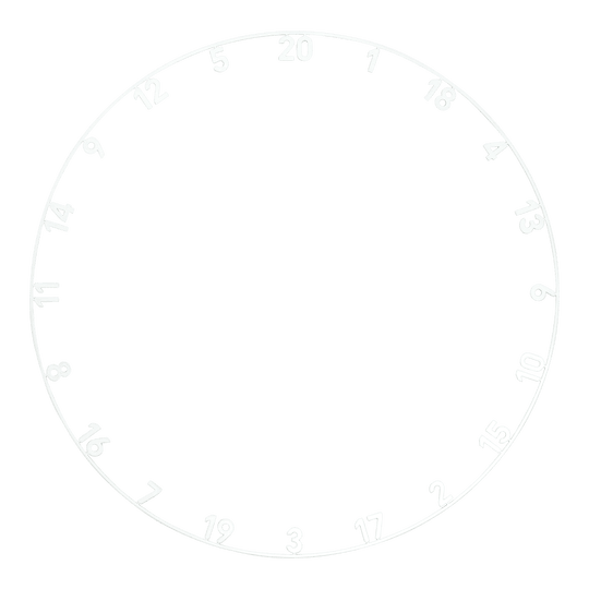Cible de fléchettes Precise 180 Endorphine en acier avec anneau numéroté - Blanc classique Abgebildet ist das Precise 180 Endorphine Steeldartboard mit Nummernring in Weiß. Das Produkt eignet sich ideal für Dartspieler aller Leistungsstufen.