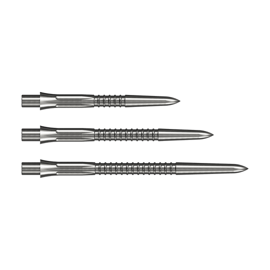 Embouts de fléchettes Mission Caliburn EVO GV1 - argent Auf dem Bild sieht man die Mission Caliburn EVO Dartspitzen GV1 in Silber. Die Spitzen sind für präzises Dartspiel konzipiert.