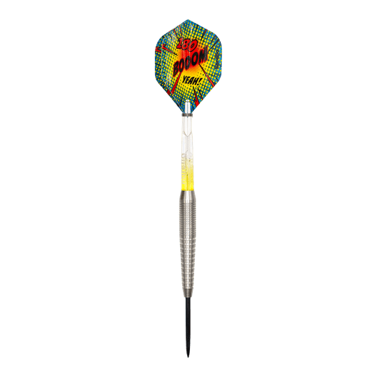 Fléchettes en acier Karella Comic Line CL-5 - 21 g Hier sieht man die Karella Comic Line CL-5 Steeldarts - 21g. Es sind stilvolle Steeldarts für präzises Werfen.