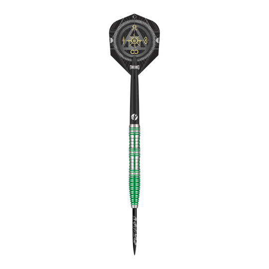 Fléchettes en acier mithril Shot Alchemy Gezeigt werden die Shot Alchemy Mythril Steeldarts. Sie sind beliebt bei professionellen und Freizeitspielern.