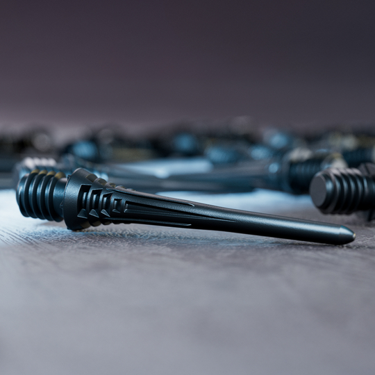 Pointes de fléchettes Target Cryo Soft - Lot de 30 - Noires Die Abbildung zeigt die Verpackung der Target Cryo Softdartspitzen 30er Pack in Schwarz. Sie eignen sich für elektronische Dartscheiben und garantieren sicheren Halt.