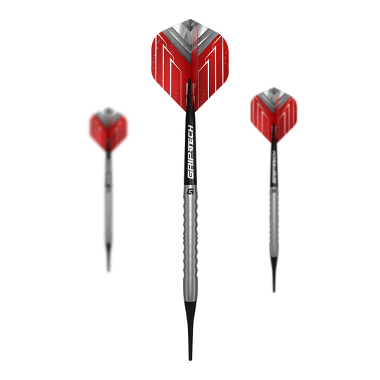 Fléchettes souples GOAT Podium Silver - 18 g Hier sind die GOAT Podium Silver Softdarts mit einem Gewicht von 18g abgebildet. Das Set besteht aus hochwertigen silberfarbenen Softdarts.