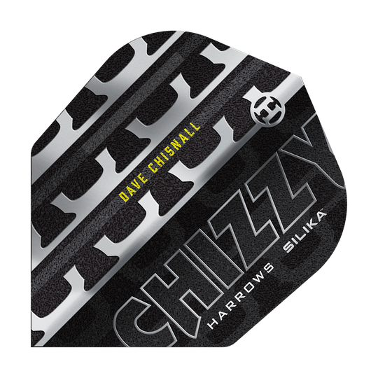 Dave Chisnall de Harrow, Chizzy Série 4, Vols n°6 Zu sehen sind Harrows Dave Chisnall Chizzy Series 4 No6 Flights. Diese Flights sind für Darts gedacht.