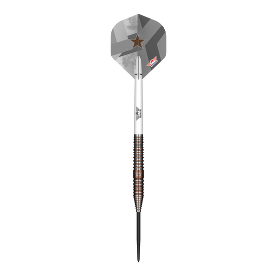 Fléchettes en acier Bulls NL Max Hopp E5 Abgebildet ist der Bulls NL Max Hopp E5 Steeldarts. Der Dartpfeil hat ein modernes Design und eignet sich für Steeldart-Spieler.