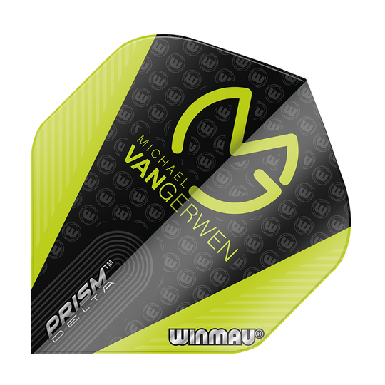 Winmau Prism Delta MvG Noir Vert Vols Standard