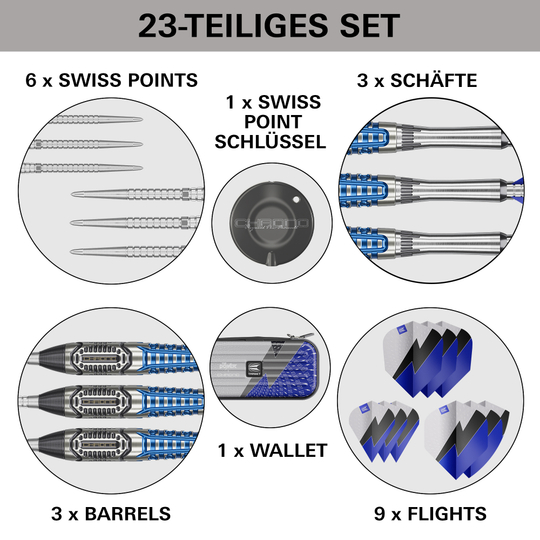 Fléchettes en acier Target Phil Taylor Power X Chrono Swiss Points Fléchettes en acier Target Phil Taylor Power X Chrono Swiss Points