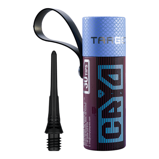 Pointes de fléchettes Target Cryo Soft - Lot de 30 - Noires Das Bild präsentiert die Target Cryo Softdartspitzen im 30er Pack in schwarzer Farbe. Diese Ersatzspitzen sind für den Einsatz mit Softdarts gedacht.