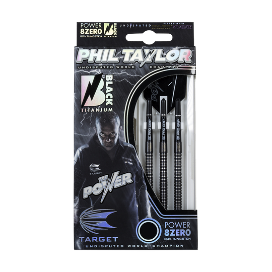 Target Phil Taylor Power 8zero Black Titanium Softdarts - 19g