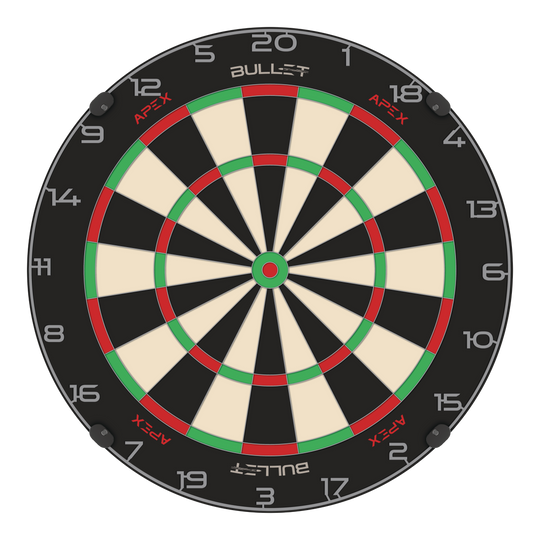 Cible en acier Bullet Apex Abgebildet ist das Bullet Apex Steeldartboard. Das Produkt wird deutlich dargestellt.