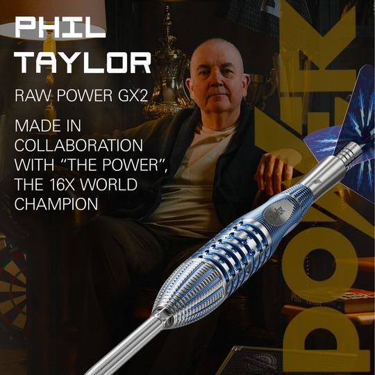 Fléchettes en acier à pointe suisse Target Phil Taylor Gx2 Zu sehen sind die Target Phil Taylor Gx2 Swiss Point Steeldarts. Das Set zeichnet sich durch ein modernes Aussehen und professionelle Qualität aus.