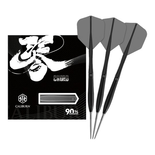 Fléchettes en acier Caliburn Chord C3 - 22,5 g Abgebildet sind die Caliburn Chord C3 Steeldarts mit 22,5 Gramm in voller Ansicht. Diese Darts bieten eine gute Balance und Kontrolle.