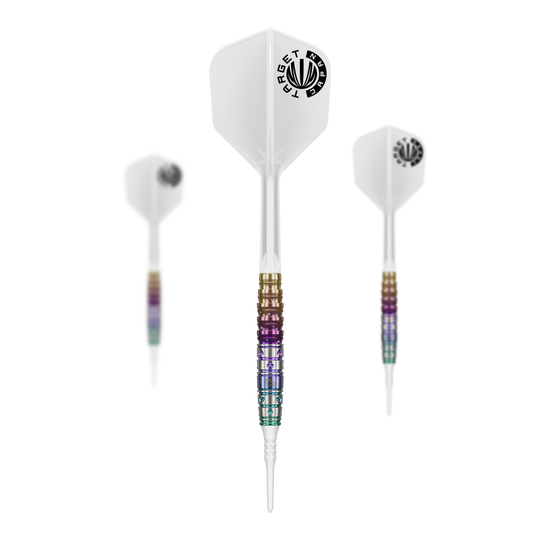Fléchettes souples Target Japan Prime Series Mayuko Morita Mayo GEN7 - 18 g Target Japan Prime Series Mayuko Morita Mayo GEN7 Softdarts mit 18g Gewicht sind auf dem Bild zu sehen. Das Produkt ist speziell für Dartspieler entworfen.