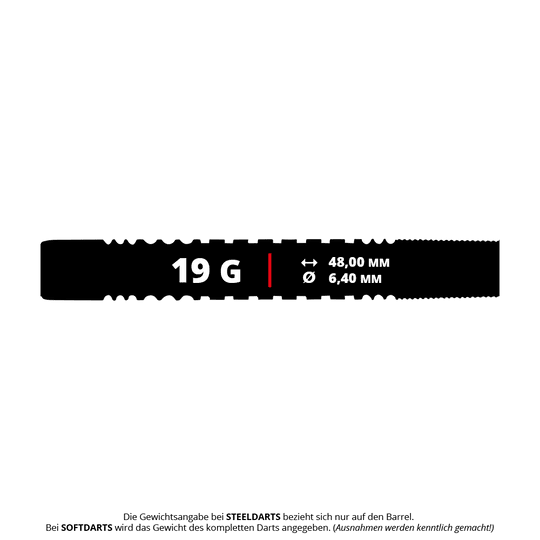 Fléchettes souples Unicorn Wraith James Wade - 19 g Das Bild zeigt die Unicorn Wraith James Wade Softdarts - 19g. Diese Softdarts sind speziell für Dartfans und Spieler entwickelt.