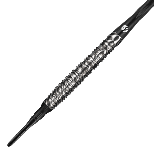 Fléchettes souples Shot Alchemy Runstel - 20 g Hier sind die Shot Alchemy Runstel Softdarts mit 20 Gramm zu sehen. Das Produkt wird aus einer anderen Perspektive dargestellt.