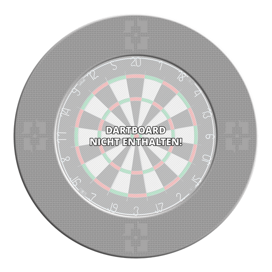 Cadre de cible de fléchettes McDart Precision Nano Dieses Bild zeigt das Produkt MSF-K3_McDart_Precision_Nano_Dartboard_Surround_Grau_3. Es handelt sich um ein Dartzubehör in grauer Farbe.