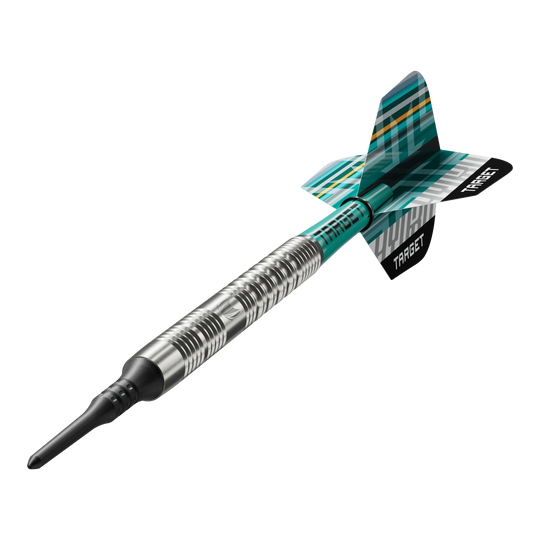Target Hydro 12 Softdarts Hier sieht man die Target Hydro 12 Softdarts. Sie eignen sich gut für Freizeit und Wettkampf.