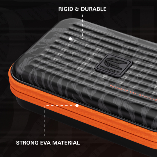 Étui à fléchettes Takoma XL Ghost Series Raymond Van Barneveld Das Bild zeigt das Takoma XL Ghost Series Raymond Van Barneveld Dartcase. Das Dartcase dient zur sicheren Aufbewahrung von Dartpfeilen.