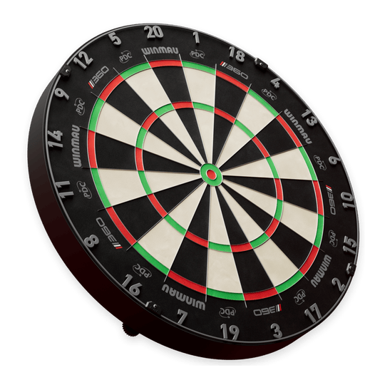 Cible de fléchettes en acier Winmau Blade 6 Triple Core 360 Zu sehen ist ein Dartboard aus der Nähe. Die Datei heißt '3060_Winmau_Blade_360_Steeldartboard_2b'.