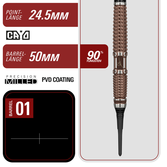 Fléchettes souples Target Japan Paul Lim The Legend GEN10 - 20 g
