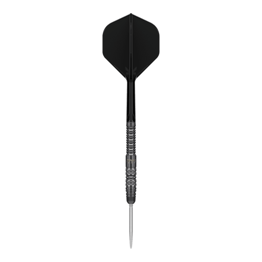 Fléchettes en acier Target Japan Black Marque Creed Swiss Point - 23 g Die Target Japan Black Marque Creed Swiss Point Steeldarts - 23g werden auf dem Bild gezeigt. Diese schwarzen Darts wirken hochwertig und professionell.