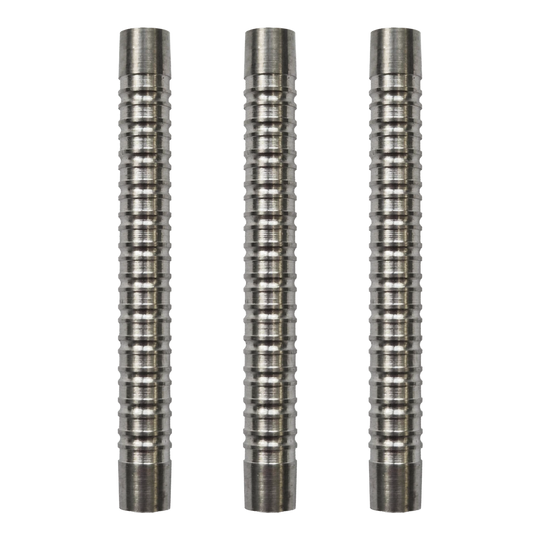 Corps de fléchettes souples McDart Double Ring - 18 g Das Bild stellt ein Set von McDart Double Ring Softdart Barrels - 18g dar. Die Dart-Barrels sind zusammen in einer Reihe dargestellt.