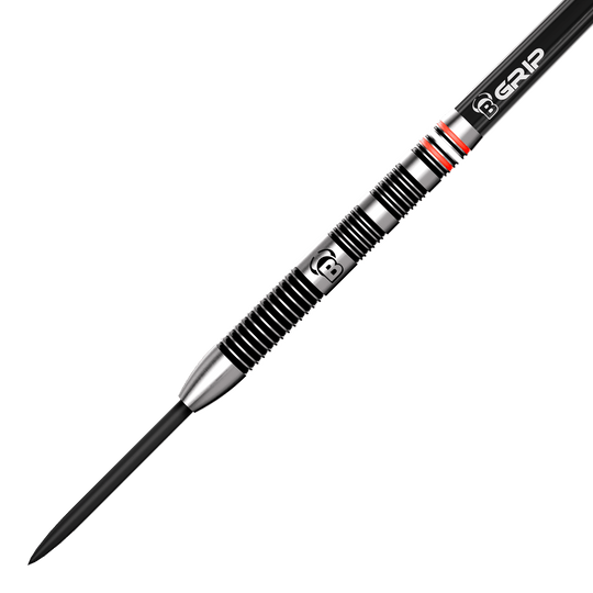 Fléchettes en acier Bulls Challenger Patrick Tringler - 21 g Bulls Challenger Patrick Tringler Steeldarts mit 21g Gewicht. Das Bild stellt die Form und Details der Steeldarts dar.