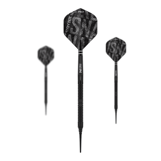 Fléchettes souples Red Dragon Peter Wright Snakebite Black Mamba - 20 g Red Dragon Peter Wright Snakebite Black Mamba Softdarts - 20g. Das Bild zeigt das Set der Softdarts mit 20 Gramm Gewicht.