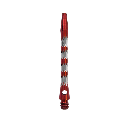 Tiges en aluminium Bulls NL Minor - Rouge - 46 mm Bulls NL Minor Aluminium Shafts in Rot, 46 mm lang. Das Bild zeigt einen roten Aluminiumschaft für Dartpfeile.