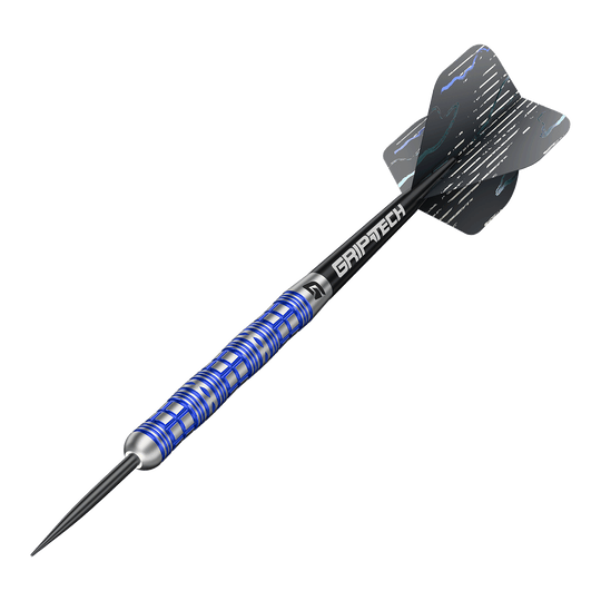 Abgebildet sind die GOAT Surfer Steeldarts. Das Produkt eignet sich für präzises Dartspielen.