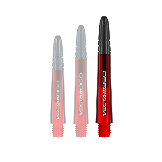 Manche Winmau Vecta Blade 360 - Rouge Dieses Bild zeigt einen roten Dart-Schaft mit dem Namen 7025-219_Winmau_Vecta_Blade360_Shafts_Rot_40mm_1. Das Produkt ist 40 mm lang und hat ein schlichtes Design.