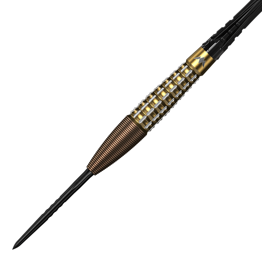 Fléchettes en acier Mission Rhodon - 23 g Das Bild präsentiert die Mission Rhodon Steeldarts - 23g. Diese Steeldarts bieten ein ansprechendes Design und gute Spieleigenschaften.