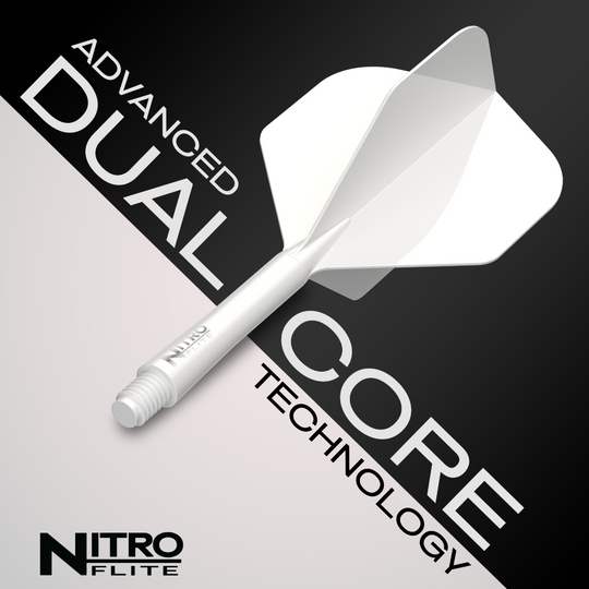 Ailettes Red Dragon Nitroflite blanches, tige blanche, n° 2 Abgebildet ist der Red Dragon Nitroflite White Shaft White Flights No2. Der Artikel besteht aus weißen Dartflights mit weißem Schaft.