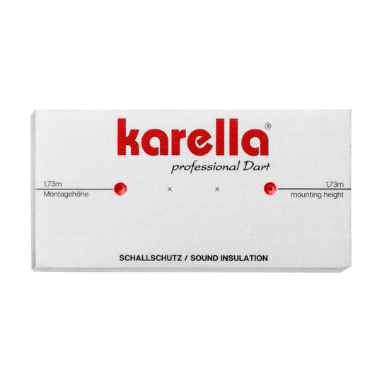 Insonorisation compacte Karella pour cibles de fléchettes en acier Das Bild zeigt den Kompakten Schallschutz Karella für Steeldartboards. Er dient zur Schallreduzierung bei Steeldartboards.