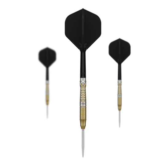 Fléchettes en acier Target Japan Black Marque Enzo Swiss Point à pointe suisse Dieses Bild präsentiert die Target Japan Black Marque Enzo Swiss Point Steeldarts im Set. Die Darts sind für professionelle Spieler geeignet.