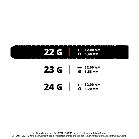 fléchettes en acier Bullet Gator Das Bild zeigt das Produkt BT0010 Bullet Gator Steeldarts 5 22g. Es handelt sich um einen Steeldart mit 22 Gramm Gewicht.