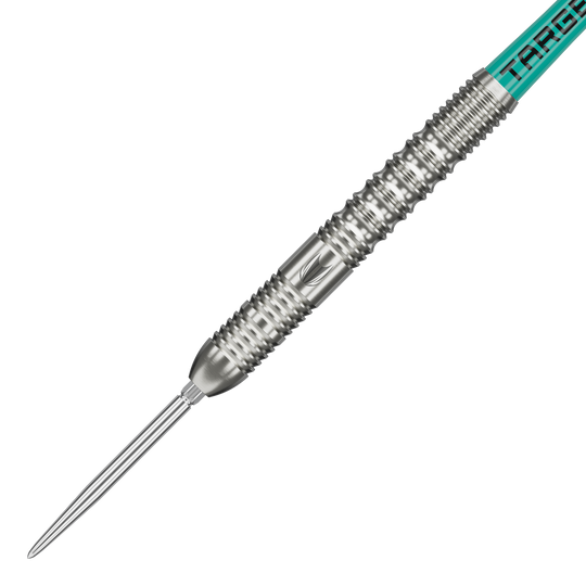 Fléchettes en acier Target Hydro 01 Swiss Point Abgebildet ist eine Variante der Target Hydro 01 Swiss Point Steeldarts. Die Darts sind im Detail zu erkennen.