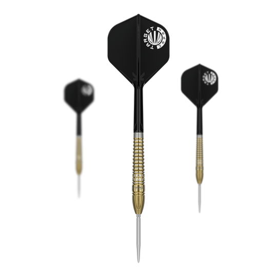 Target Japan Prime Series Harith Lim HotShot GEN3 Fléchettes en acier à pointe suisse Das Bild stellt das Set der Target Japan Prime Series Harith Lim HotShot GEN3 Swiss Point Steeldarts dar. Dieses Dart-Set ist ideal für anspruchsvolle Spieler.