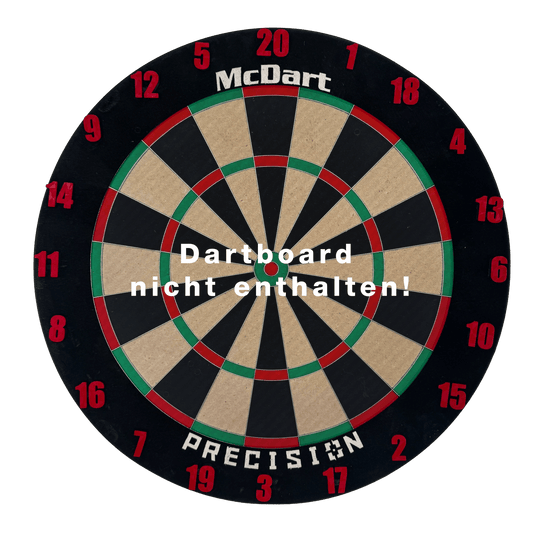 Anneaux numérotés pour cible de fléchettes McDart / Anneaux numérotés classiques Abgebildet ist ein klassisches rotes Board. Das Board hat eine rechteckige Form.