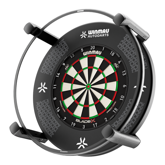Système de notation automatique Winmau Autodarts X Abgebildet ist das Winmau Autodarts X Autoscoring-System. Dieses Produkt wertet Dartspiele automatisch aus.