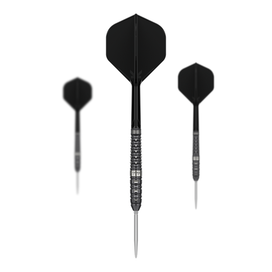 Fléchettes en acier Target Japan Black Marque Eclipse Swiss Point - 23 g Die Abbildung zeigt das Set der Target Japan Black Marque Eclipse Swiss Point Steeldarts - 23g. Das Set beinhaltet mehrere Darts in erstklassiger Qualität.