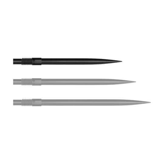 Embouts de fléchettes Harrows Quick Point - Noirs Abgebildet ist ein Produkt mit dem Dateinamen 'QP23974_Harrows_QuickPoint_Dartspitzen_Schwarz_30mm_1'. Das Bild zeigt schwarze Dartspitzen.