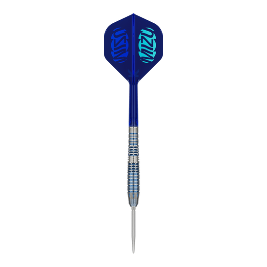 Fléchettes en acier Target Japan Mizu Series 03 Swiss Point Das Bild zeigt die Target Japan Mizu Series 03 Swiss Point Steeldarts. Diese Darts sind für professionelle Dartspieler geeignet.