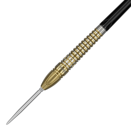 Abgebildet sind die Target Japan Prime Series Harith Lim HotShot GEN3 Swiss Point Steeldarts. Dies sind hochwertige Steeldarts mit moderner Optik.