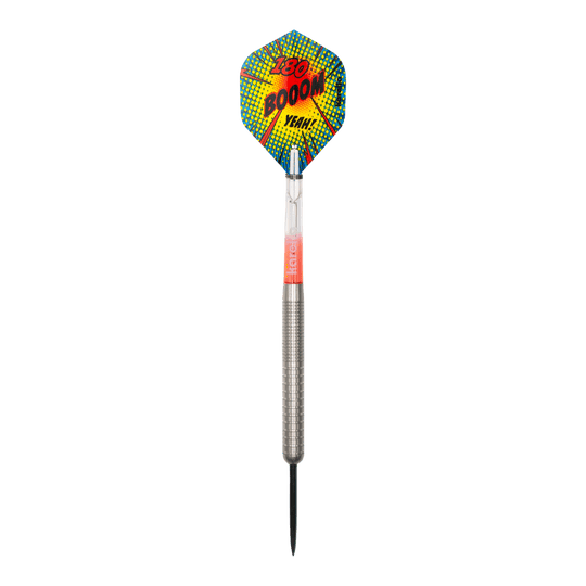 Fléchettes en acier Karella Comic Line CL-1 - 22 g Abgebildet ist der Karella Comic Line CL-1 Steeldarts - 22g. Diese Aufnahme zeigt das Produkt aus einer bestimmten Perspektive.
