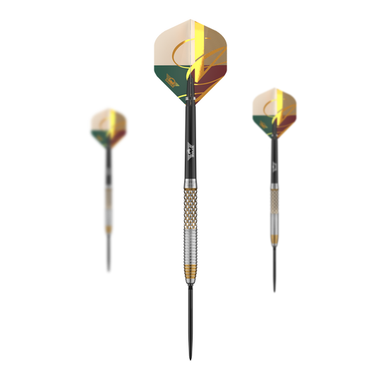 Fléchettes en acier Bulls NL Vintage Shark à pointes convertibles Das Foto zeigt ein Set der Bulls NL Vintago Shark Convertible Points Steeldarts. Dieses Set ist ideal für professionelle Dartspieler geeignet.