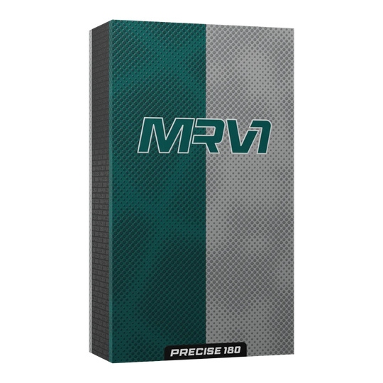 Fléchettes en acier Precise 180 MRV1 Das Produkt Precise 180 MRV1 Steeldarts - 23g ist abgebildet. Die Darts eignen sich für professionelle Spieler.