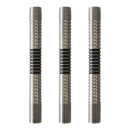 Fléchettes souples McDart Ringed Shark 2 Das Bild zeigt die McDart Ringed Shark 2 Softdart Barrels. Die Dart-Barrels besitzen ein geriffeltes Shark- und Ring-Design.